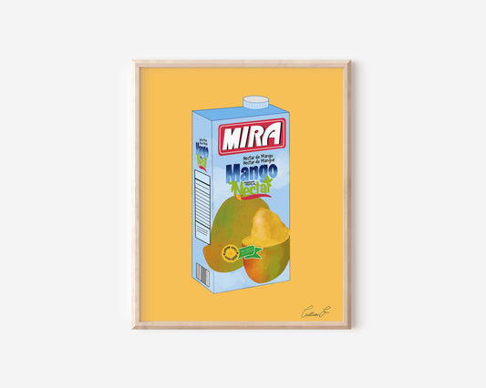 Mira Mango Juice Art Print