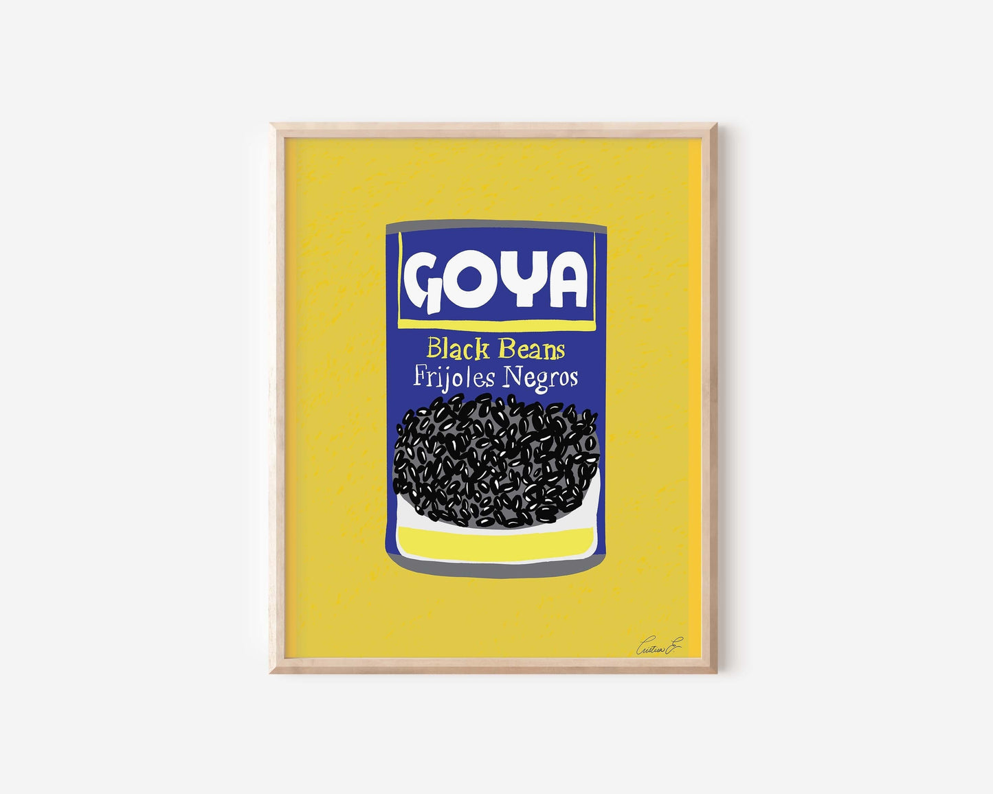 Goya Can Black Beans Print