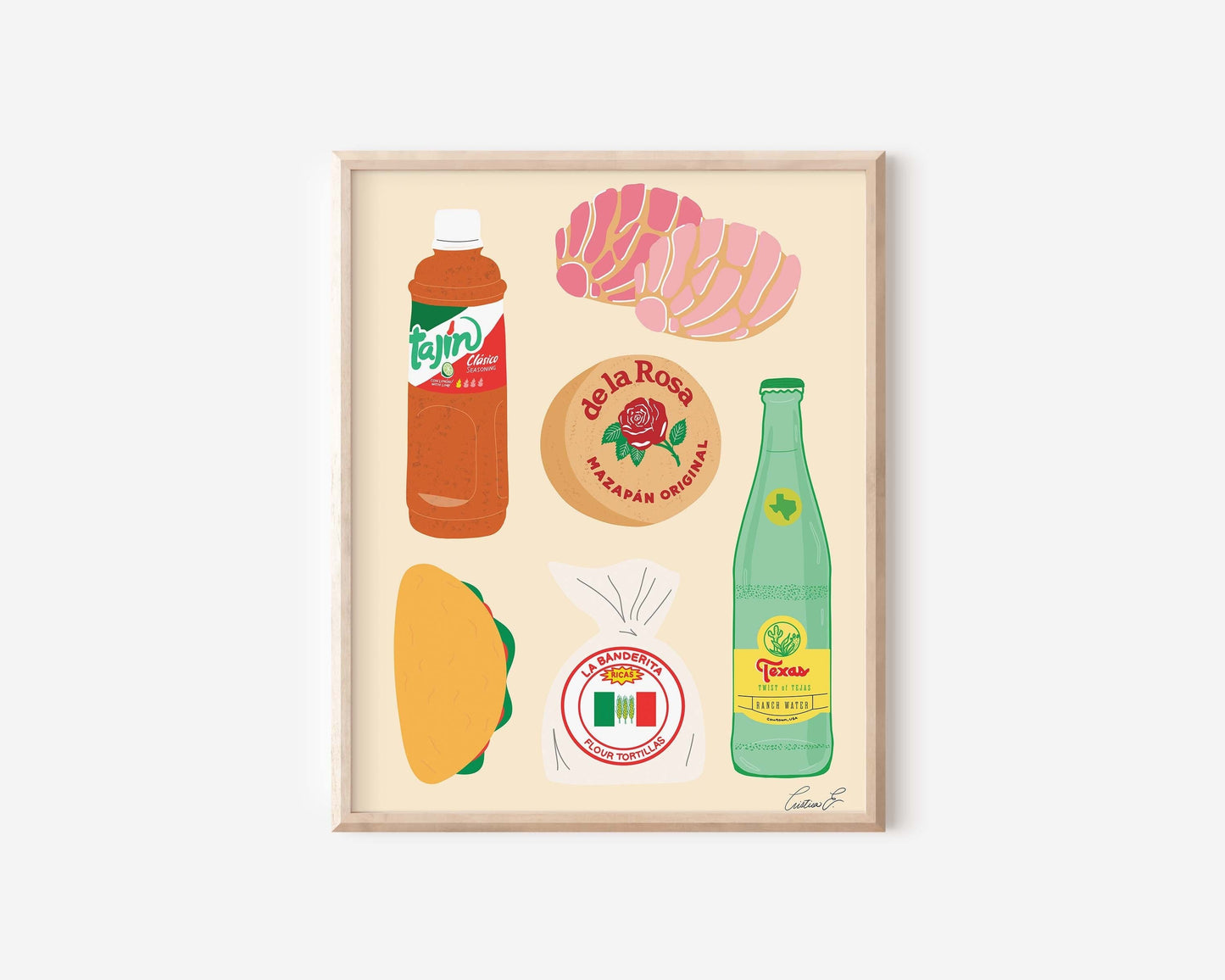 Texas Food Art Print